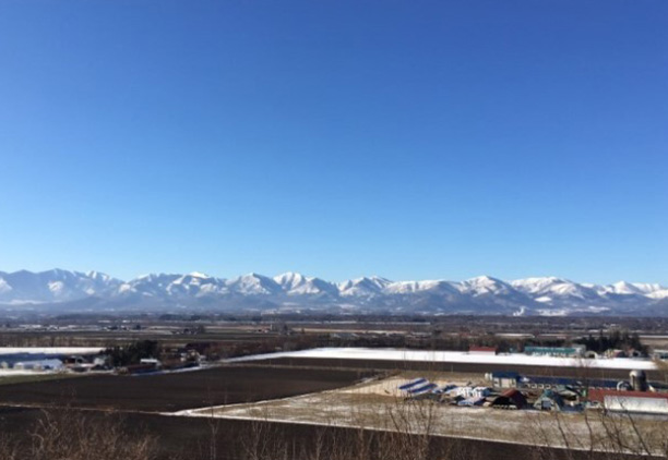美蔓パノラマパークから見える日高山脈