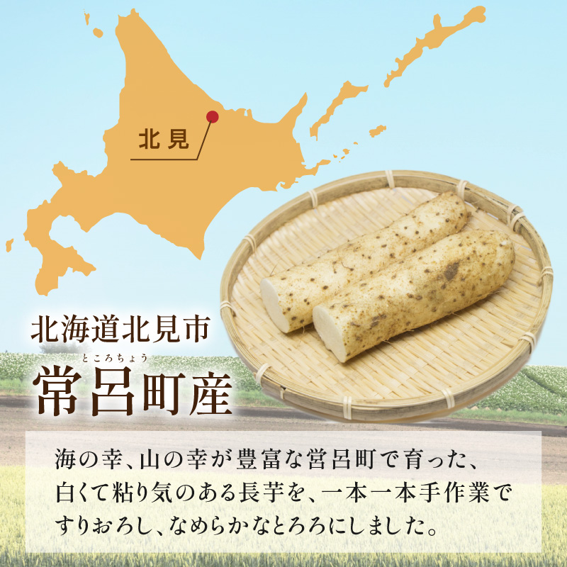 ところのとろろ 4個入り ( 長芋 長いも すりおろし 手作業 数量限定 国産 とろろ蕎麦 ご飯 常呂 )【121-0020】