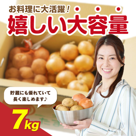 【予約：2026年10月から順次発送】北見市産 たまねぎとじゃがいもセット 約7kg ( 野菜 たまねぎ 玉ねぎ タマネギ 玉葱 ジャガイモ じゃがいも 北海道 セット ふるさと納税 )【002-0007-2026】