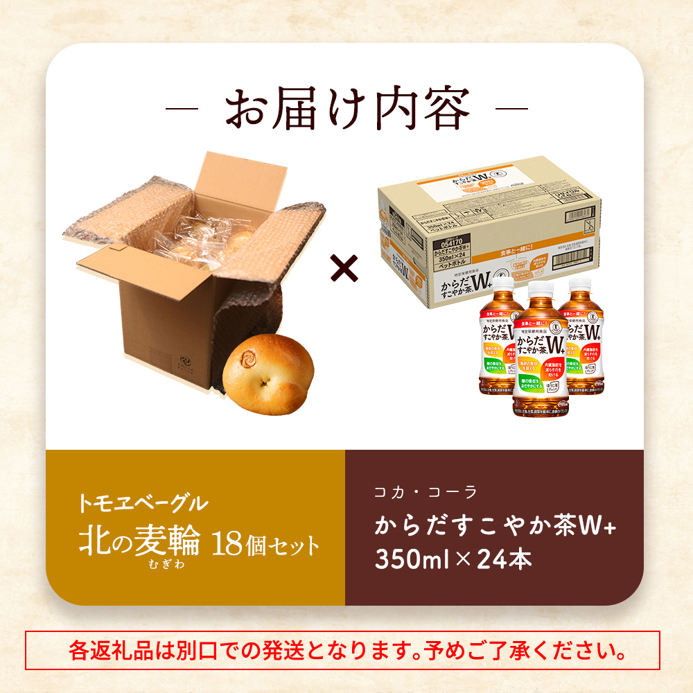 からだすこやか茶W+350ml×24本と北の麦輪18個セット【C9902401】