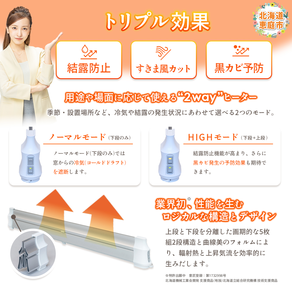 結露防止ヒーター　aru（アル）　60cmタイプ（aru-600SL）【0902201】