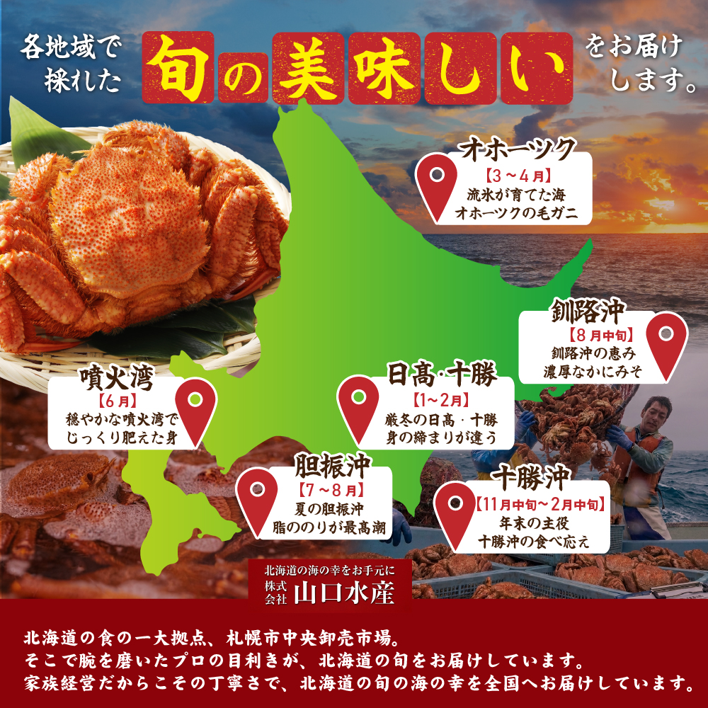 【北海道産】『冷凍』毛ガニ300g前後×3杯【急速冷凍】【52001403】