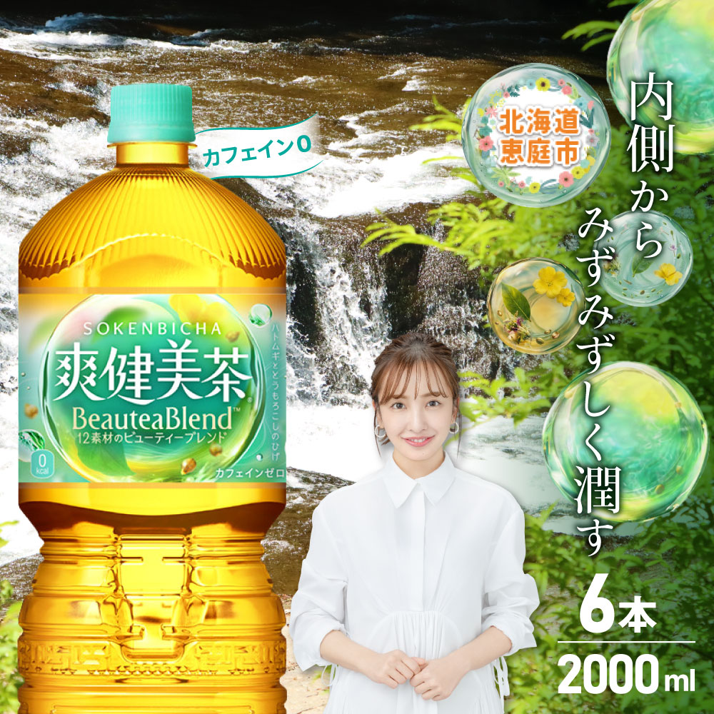 【カフェインゼロ】爽健美茶 2000mlPET×6本【38000702】