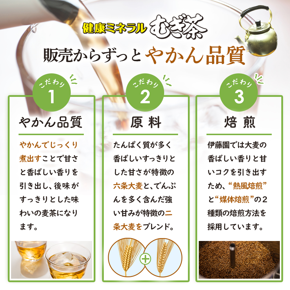 『定期便：全12回』健康ミネラル麦茶2L×6本×2箱【50002401】