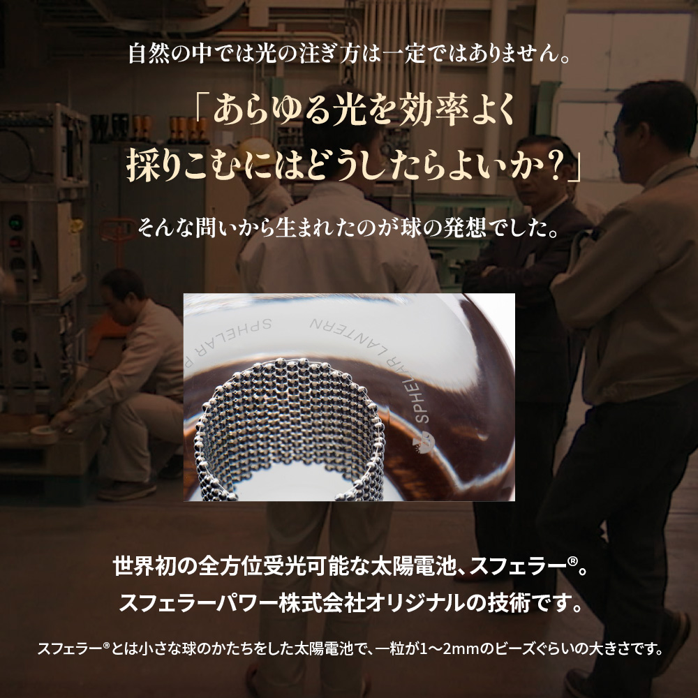 【世界初の全方位受光ソーラー】スフェラーキューブ Sサイズ【08001301】