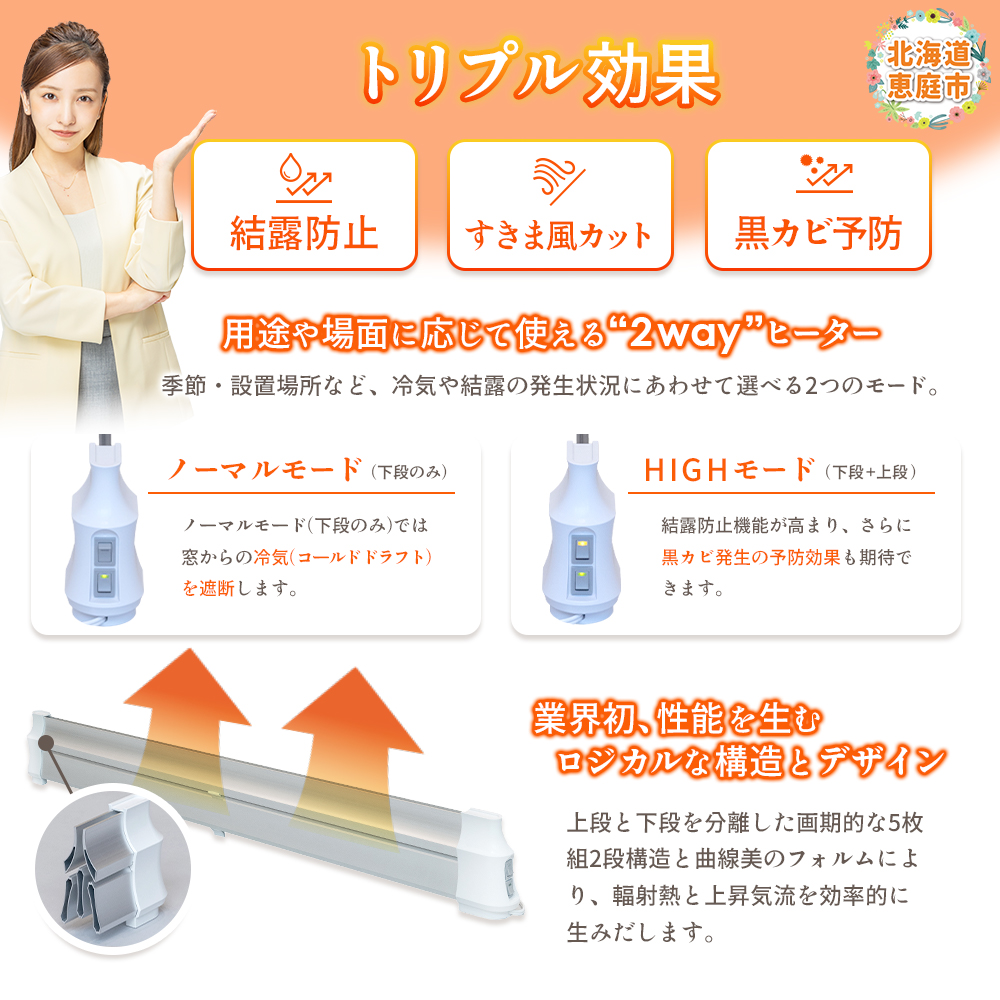 結露防止ヒーター　aru（アル）　180cmタイプ（aru-1800SL）【0902601】