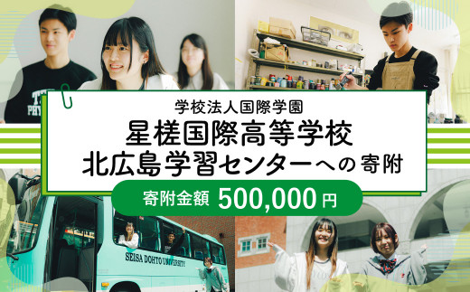 【お礼の品なし】 北広島市私立養育機関支援 (学校法人国際学園星槎国際高等学校北広島学習センター )  【寄付金額￥500,000】