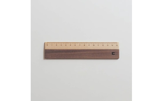 ツートンものさし_15cm ものさし 定規 木 木製 ツートン ツートンカラー 文房具 北海道 北広島市
