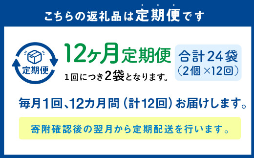 【1ヶ月毎12回定期便】パクパクおこめパンケーキミックス（かぼちゃ）スタンドパック 計24個 （2個×12回）
