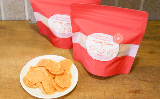 【1ヶ月毎5回定期便】 カムカムおこめチップス（鮭節） 計15個 （3個×5回） お菓子 スナック菓子