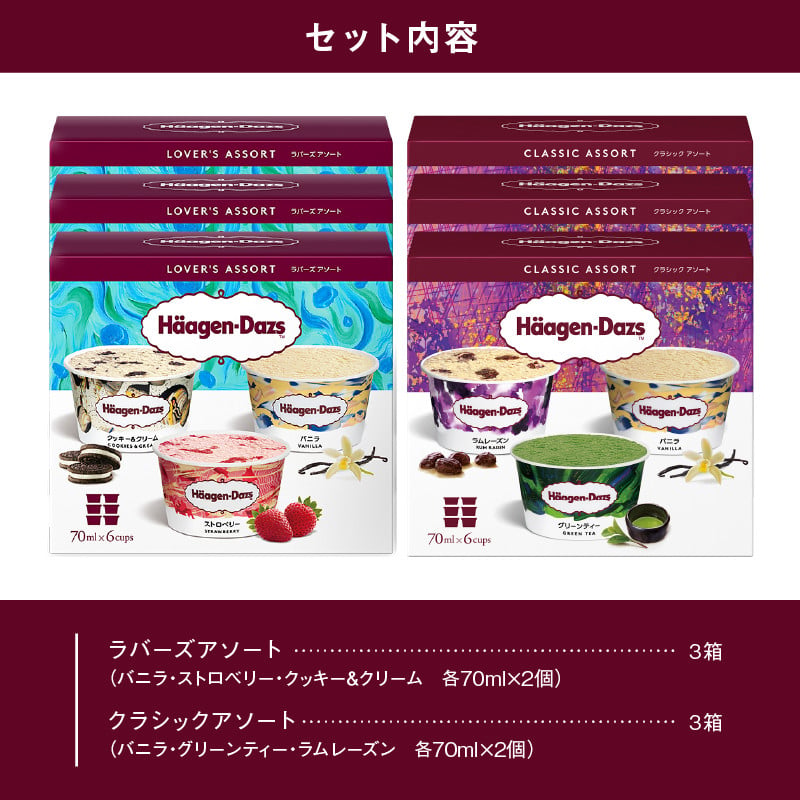 【着日指定できます!!】ハーゲンダッツ『バラエティアソートボックス6箱セット』 アイス スイーツ デザート_H0016-124