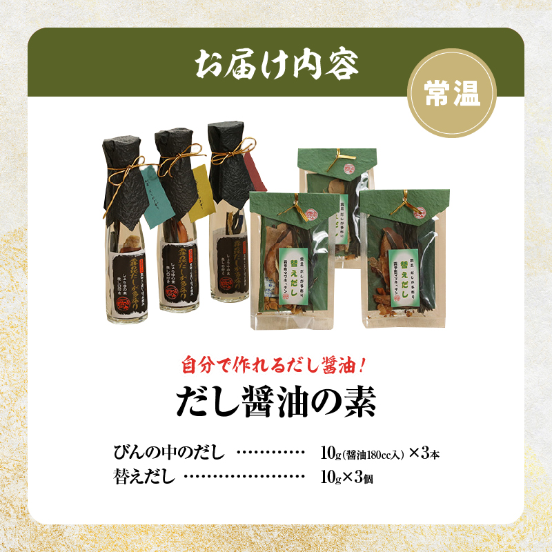 【自分だけの醤油が作れる!!】だし醤油の素キット（3本＋詰替用）_H0008-108