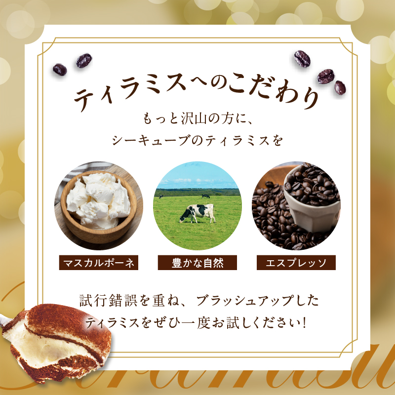 【14日以内に発送】【シーキューブの代表作】冷凍ティラミス　バースデーセット1個_H0047-112