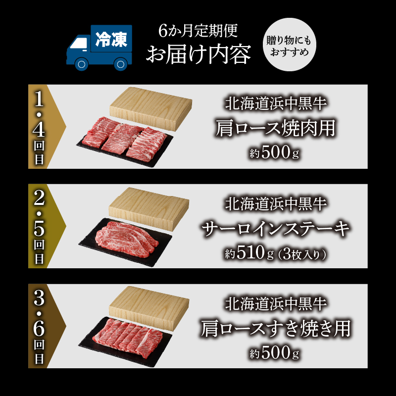 ＜全6回・連続＞浜中牛づくし定期便_H0019-110