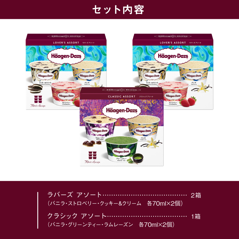 【着日指定できます!!】ハーゲンダッツ『バラエティアソートボックス3箱セット』アイス スイーツ デザート_H0016-110