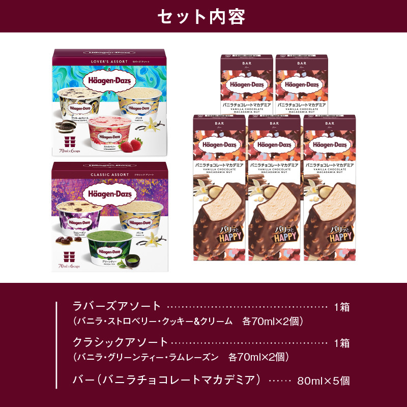 ハーゲンダッツバラエティセット(アソート＆バー5本) アイス スイーツ デザート_H0026-101