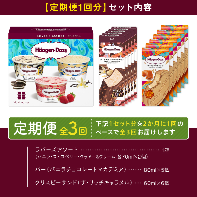 ＜全3回定期便・隔月＞ハーゲンダッツ『3種の贅沢ギフトセット(合計51個)』アイスクリーム アイス スイーツ デザート_H0016-232