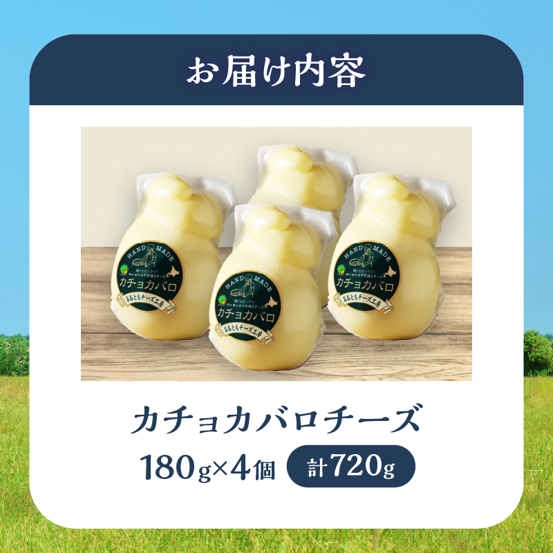 【おおともチーズ工房】《み〜んな大好き!!》カチョカバロチーズ180g×4個セット_H0003-120
