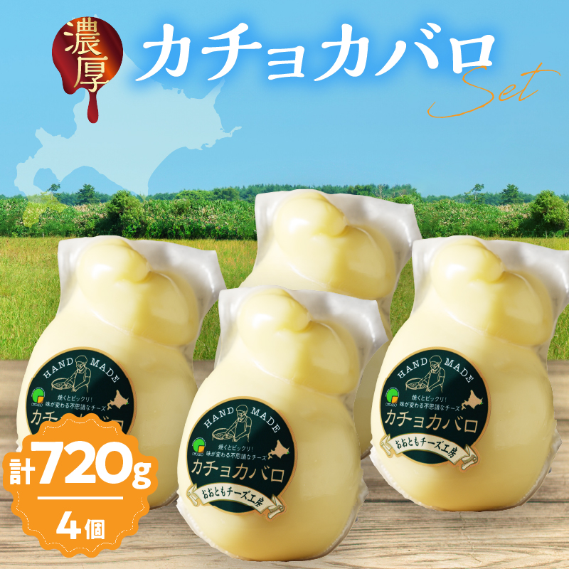 【おおともチーズ工房】《み〜んな大好き!!》カチョカバロチーズ180g×4個セット_H0003-120