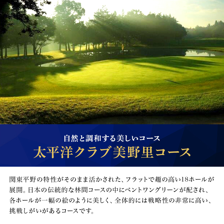 太平洋クラブ美野里コース利用券 2万円分 ゴルフ 20,000円分 首都圏 近場 関東地方 茨城県 体験 グリップ交換 試し打ち メンテナンス 24-B