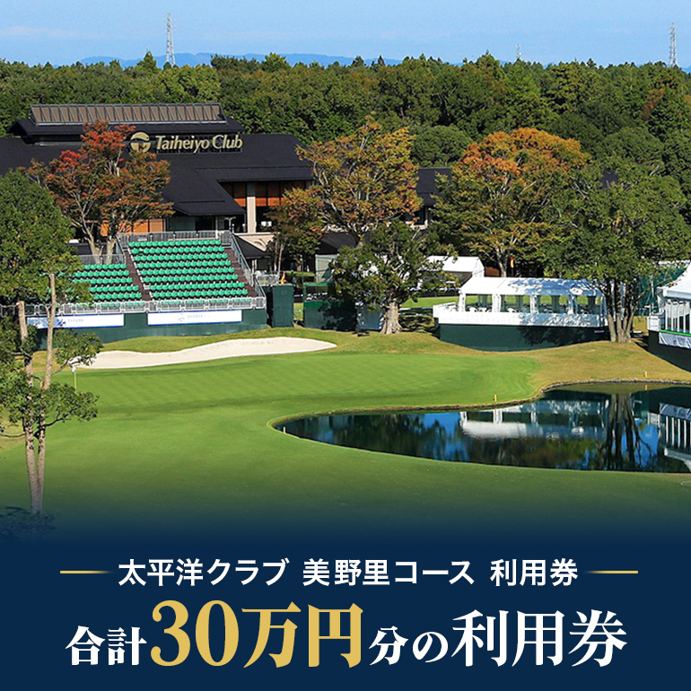 太平洋クラブ美野里コース利用券 30万円分 ゴルフ 300,000円分 首都圏 近場 関東地方 茨城県 体験 グリップ交換 試し打ち メンテナンス 24-F