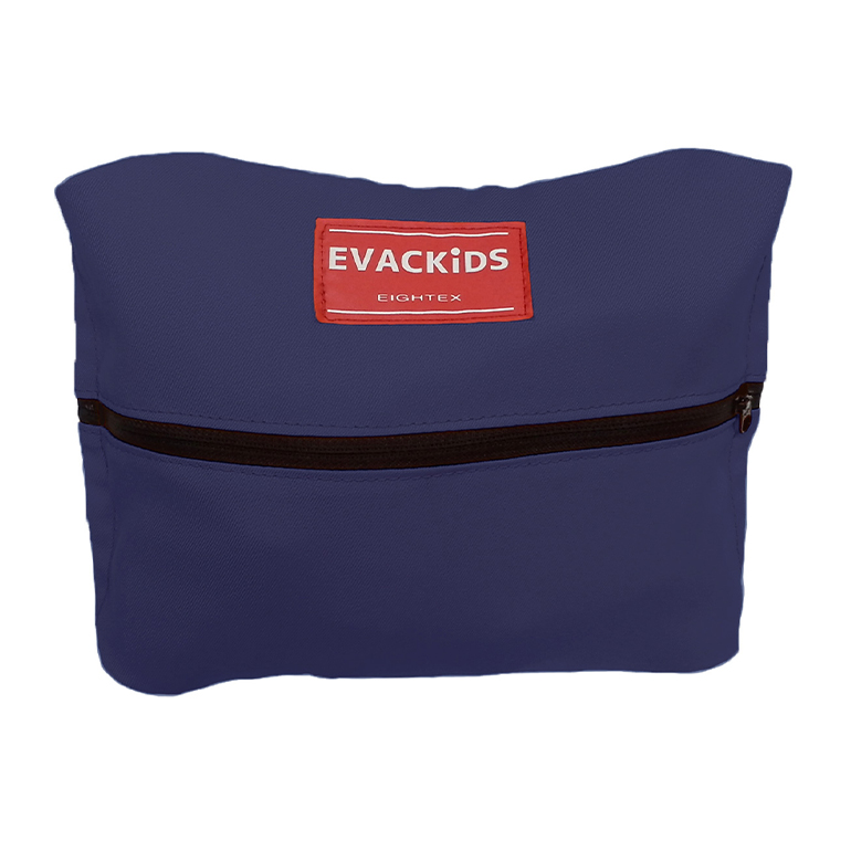 EVACKiDS 避難くん 避難用コンパクトキャリー ネイビー 避難用 緊急 災害用 保育 防災用品 防炎 抱っこ おんぶ 3歳まで リフレクター ホイッスル 74-CH