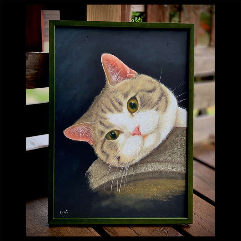 【オーダーメイド】ペットの似顔絵 チョークアート 絵画 壁掛け A3 トイレ 特大 インテリア オーダーメイドグッズ メモリアルグッズ 受注生産 プレゼント ギフト お祝い 誕生日 終活 思い出 犬 猫 鳥 イヌ ネコ インコ メダカ 金魚 キンギョ 亀 カメ 36-D【寄附金額 / 注意事項を必ずご確認ください】