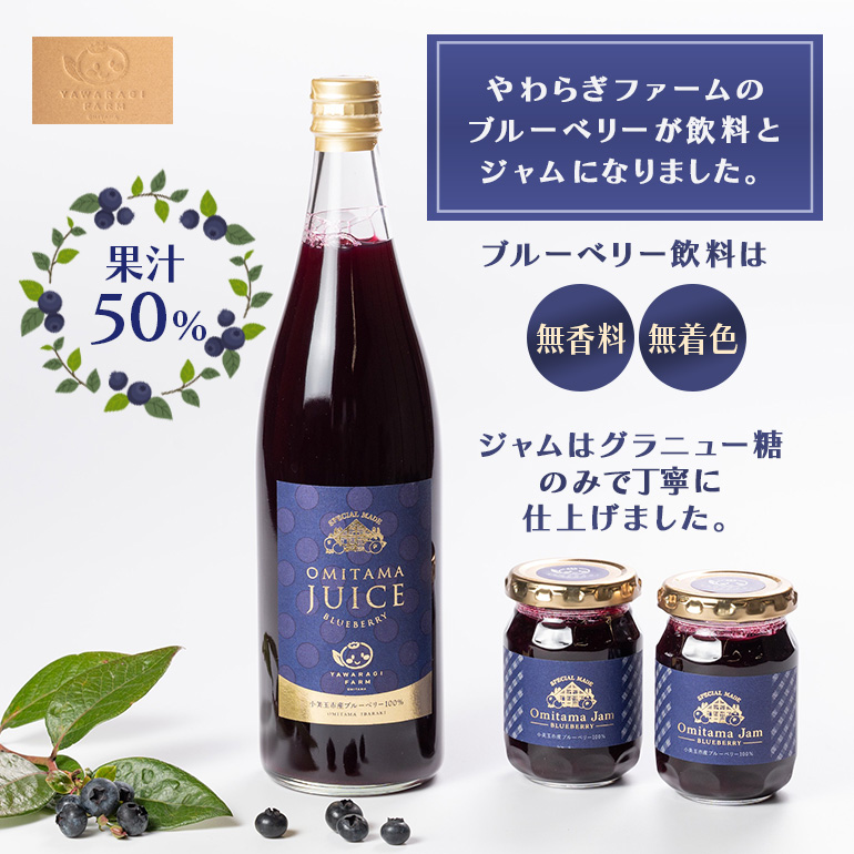 果汁50％ブルーベリー飲料2本＆ブルーベリージャム3個セット ブルーベリー ジュース ジャム ブルーベリージャム ブルーベリージュース フルーツ ビタミンE ドリンク 栄養 目にいい 美容 ギフト 贈り物 茨城県産 セット 詰め合わせ お祝い 美味しい ９−Ｇ