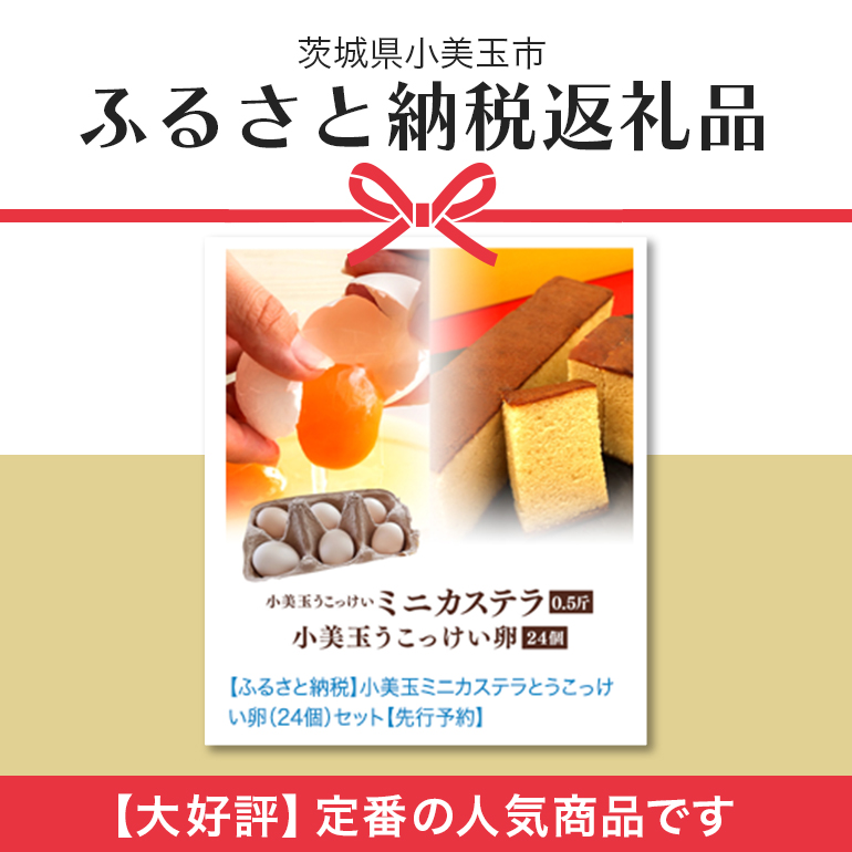 小美玉ミニカステラとうこっけい卵24個（20＋補償4個）セット カステラ かすてら 烏骨鶏 卵 うこっけい 鶏卵 高級卵 高級 国産 ギフト スイーツ 焼菓子 御贈答 お返し たまご 玉子 烏骨鶏の卵 安全 マニアさん 健康 美容 卵焼き 卵かけごはん TKG 37-N