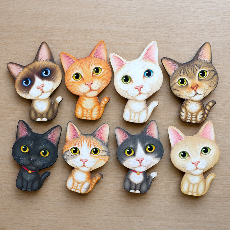 オーダー猫マグネット オーダーメイド 愛猫 オリジナル かわいい 可愛い おしゃれ オシャレ neko  ネコ ねこ 猫 ギフト プレゼント 36-G