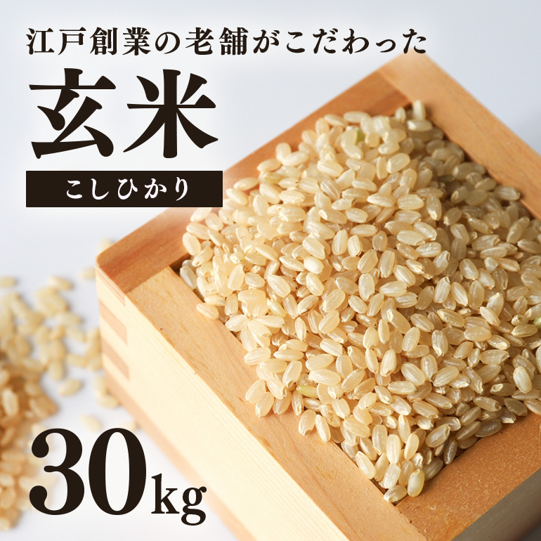【期間限定】 こしひかり 玄米 30kg コシヒカリ お米 精米 玄米 白米 ごはん ご飯 単一原料米 茨城県産 美容 健康 69-A ＜2026年7月31日まで受付＞