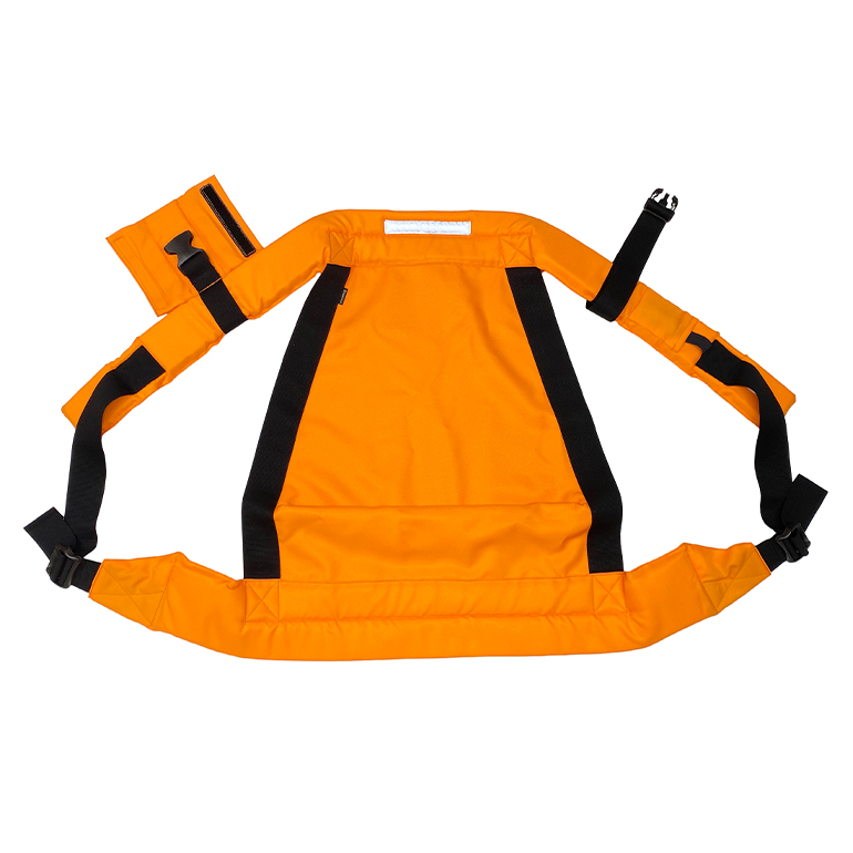 EVACKiDS 避難くん 介助用おんぶひも オレンジ 避難用 緊急 災害用 介護 防災用品 防炎 大人用 衝撃吸収 リフレクター ホイッスル 収納袋 74-CE