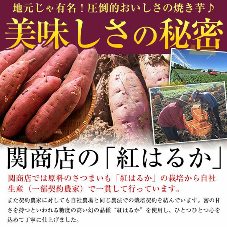 関商店 冷凍焼き芋 紅はるか 2kg（500g×4袋） 国産 茨城県産 砂糖不使用 冷凍 焼き芋 やきいも 焼芋 焼きいも べにはるか ベニハルカ 甘い 柔らかい 安心 安全 品質 食味 おやつ 62-J