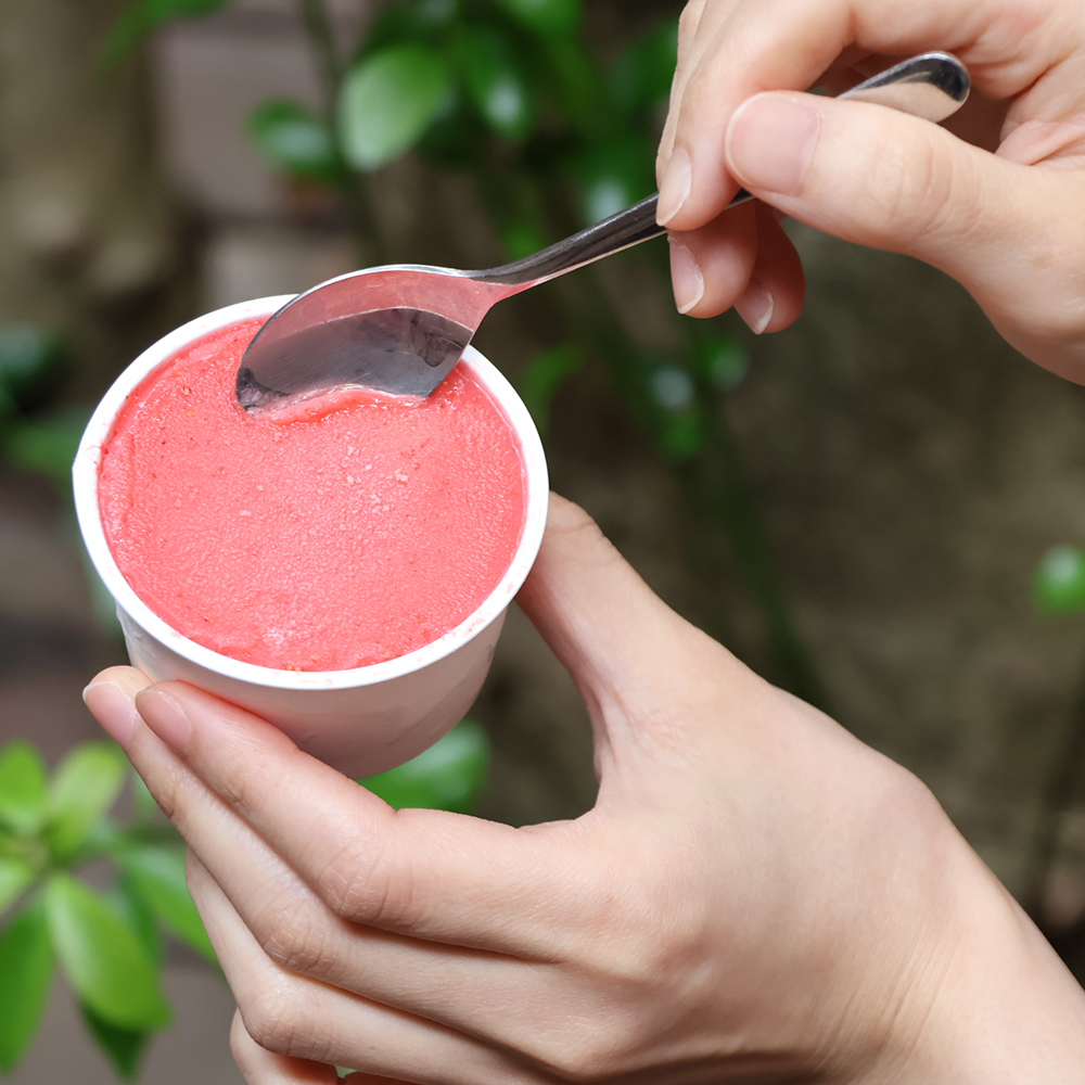 【とちあいか70％使用】栃木県さくら市産「さくらベリー」の濃厚いちごジェラート 90ml×4個