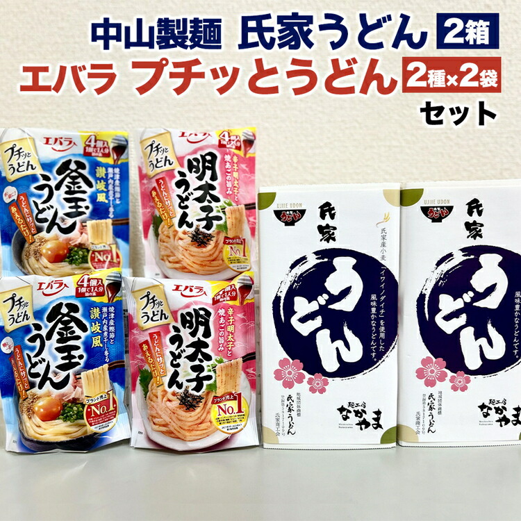 氏家うどん 中山製麺 プチッとうどん｜エバラ さくら市産 栃木県