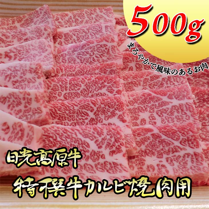 日光高原牛特撰牛カルビ焼肉用500ｇ入≪肉 霜降り 焼肉 国産牛 グルメ 栃木県≫