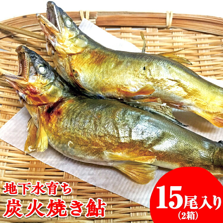 地下水育ち　炭火焼き鮎15尾入り