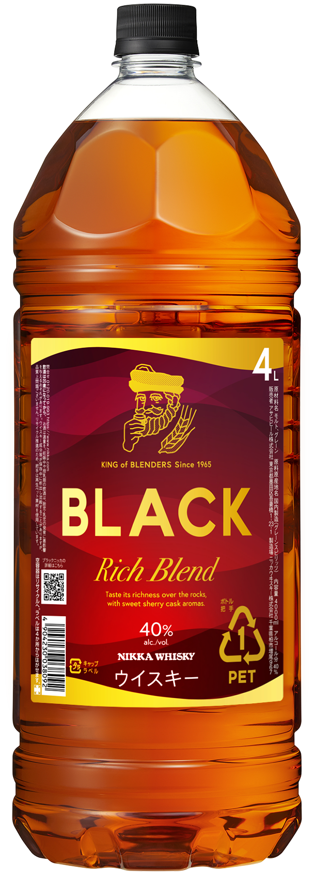 ニッカ ブラックニッカ　ﾘｯﾁﾌﾞﾚﾝﾄﾞ 4000ml　4本