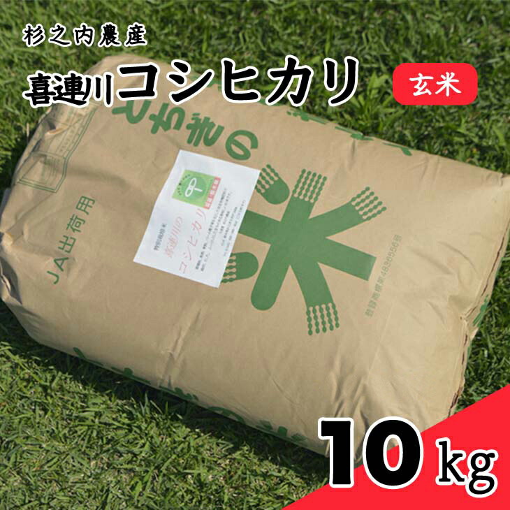 喜連川コシヒカリ　杉之内農産　10Kｇ玄米　令和6年産 ≪令和6年産 米 栃木県産 送料無料≫