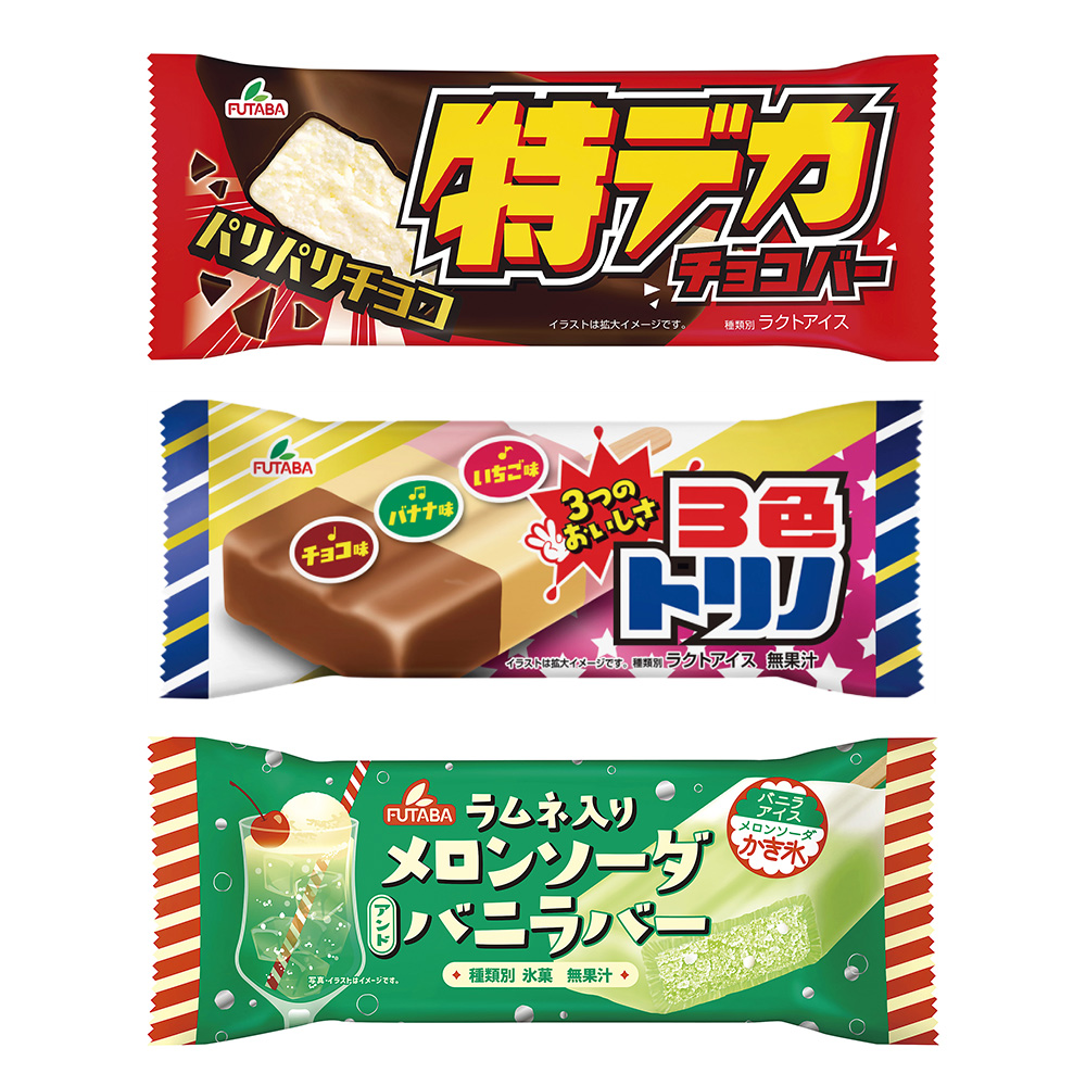 人気アイスバー食べ比べ3種セット　30本　｜　アイス　アイスバー　チョコ　バナナ　いちご イチゴ　メロンソーダ レトロ　喫茶　スイーツ お取り寄せ