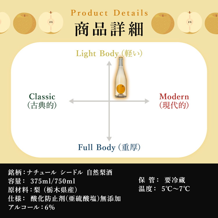 ドメーヌ･パーラー ナチュール シードル 自然梨酒 750ml｜数量限定 せんきん 栃木県 さくら市 送料無料