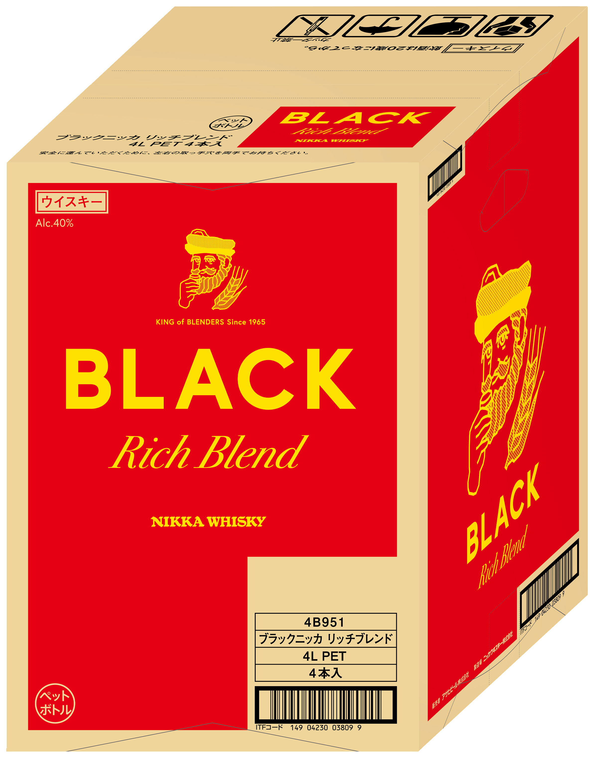 ニッカ ブラックニッカ　ﾘｯﾁﾌﾞﾚﾝﾄﾞ 4000ml　4本