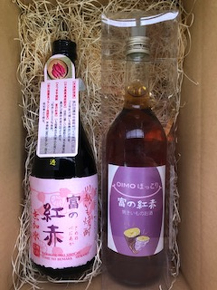 芋焼酎富の紅赤（無加水）と富の紅赤OIMOほっこりリキュールセット｜さつまいも いも焼酎 リキュール 熟成 お酒 川越  FAA-083