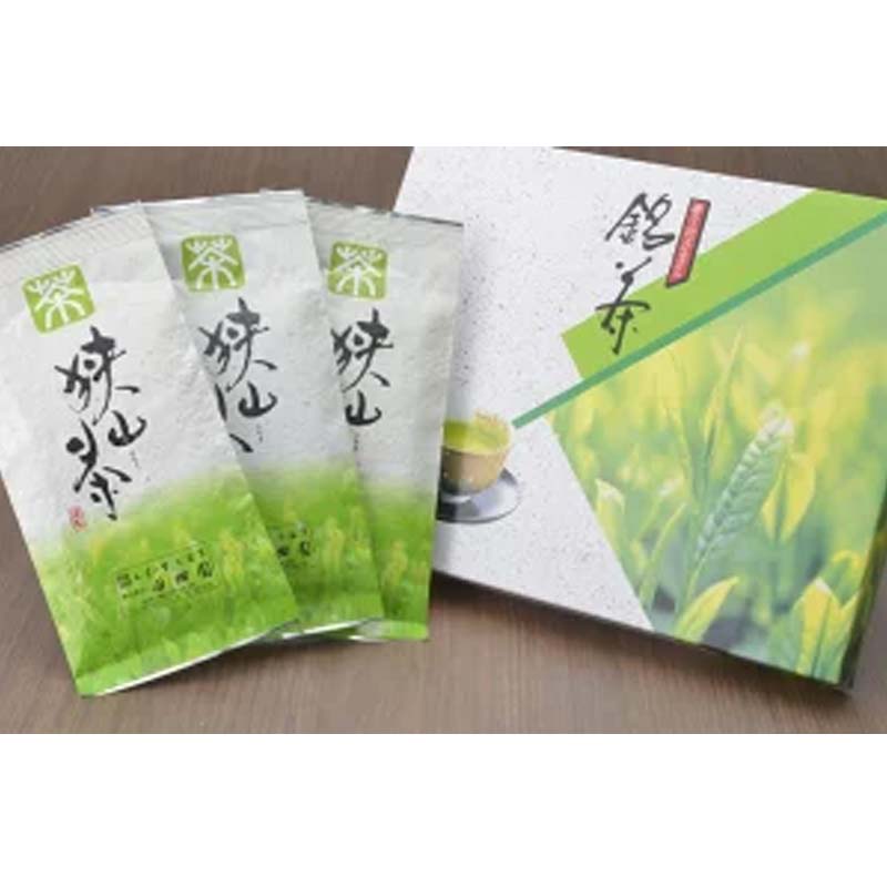 三芳町産狭山茶の詰め合わせ（高級煎茶100ｇ×3本） 銘茶 煎茶 緑茶 お茶 抗酸化作用 カテキン鮮やか 色合い 旨み 渋み 茶匠の技 国産  FAA-106