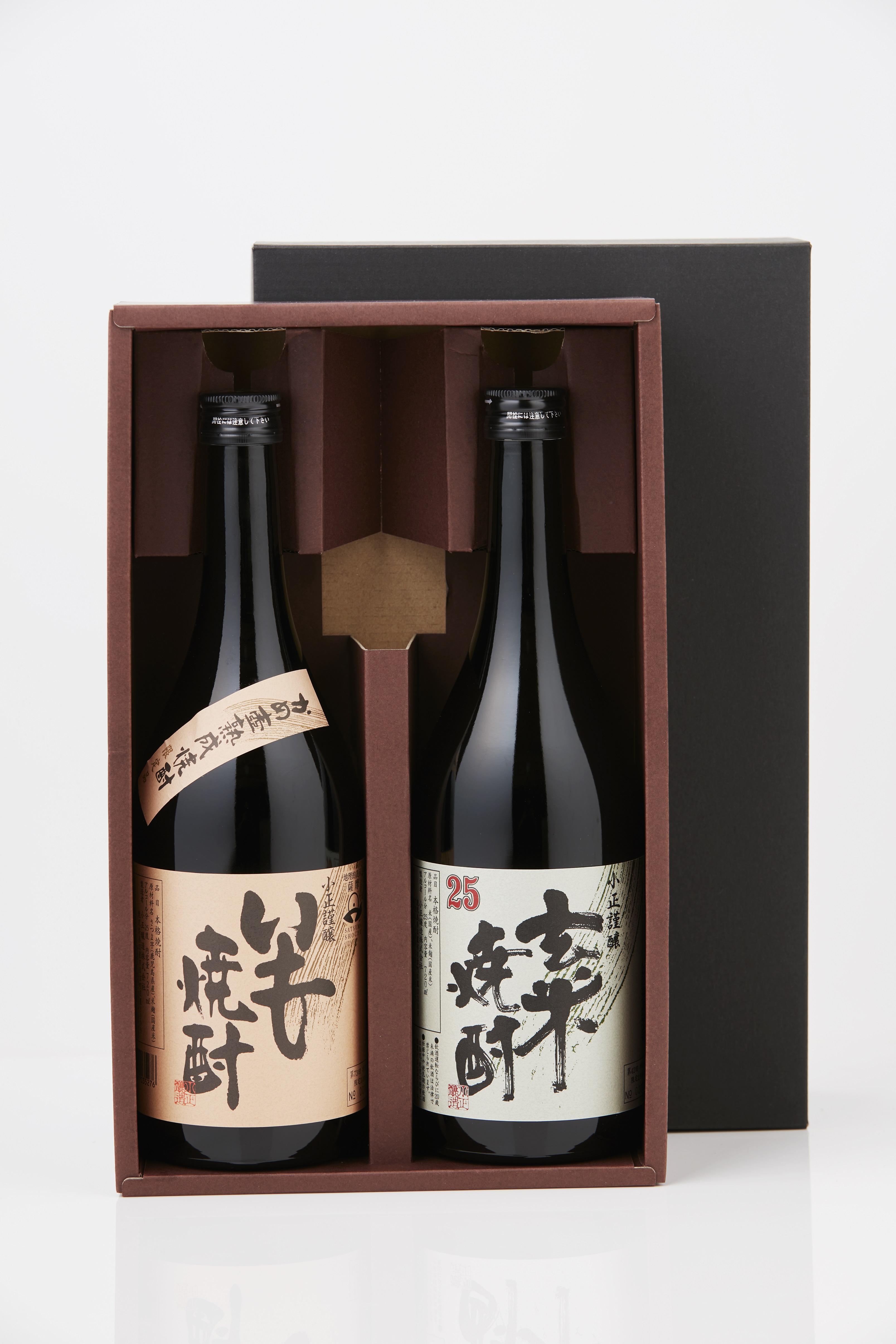 小正醸造 特製 玄米焼酎 25% & 謹醸 いも焼酎 25% 本格焼酎 720ml x 2本セット 発売元 株式会社片山