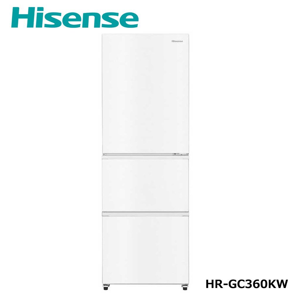 ハイセンス 【標準設置費込み】冷蔵庫 3ドア 358L 右開き 幅59.9cm ホワイト HR-GC360KW 【 家電 人気 おすすめ 】 【kw0085-0100-2】