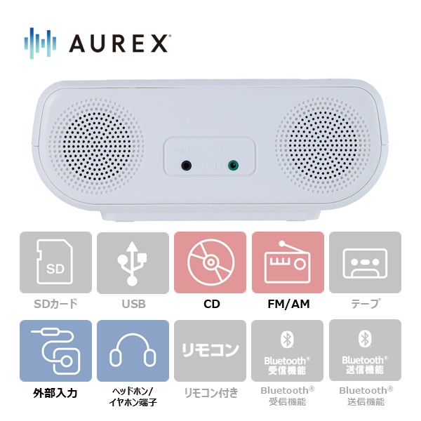AUREX CDラジオ AX-CR30(W) 【kw0240-0502-3】
