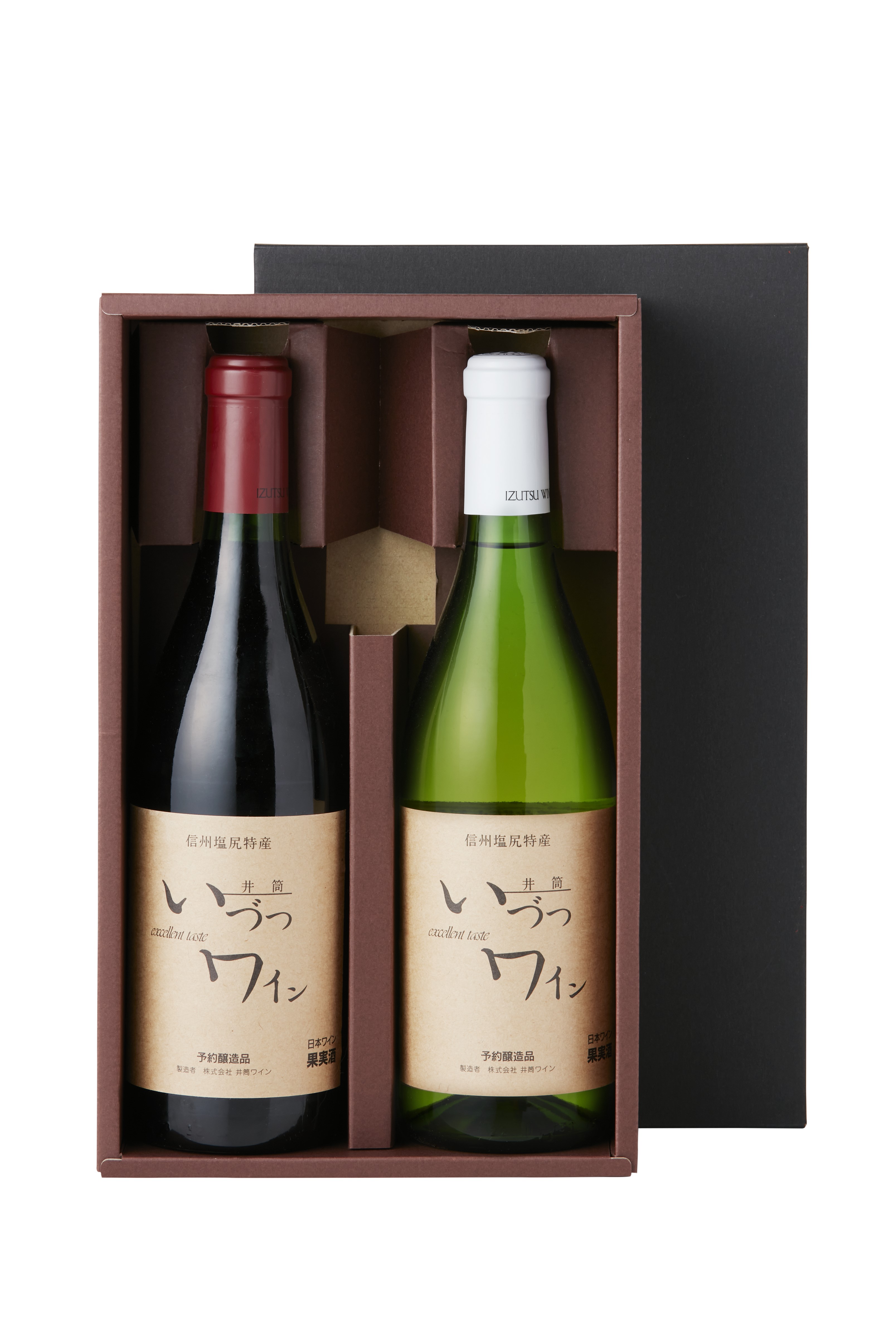 井筒ワイン 酸化防止剤無添加 井筒コンコード赤甘口、井筒ナイヤガラ白辛口 720ml 2本セット 発売元 株式会社片山