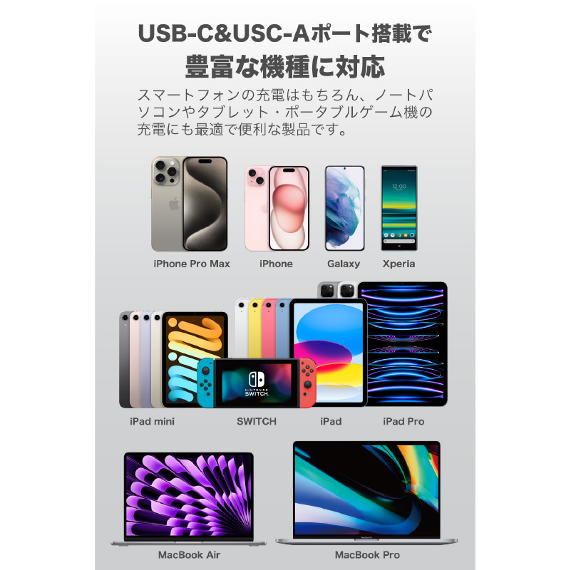 超小型急速充電PD65W対応USB充電器PR-AP148ブラック 【kw0232-0081】 超急速充電 USB充電器 アダプター 持ち運び 小型 低発熱 ACプラグ