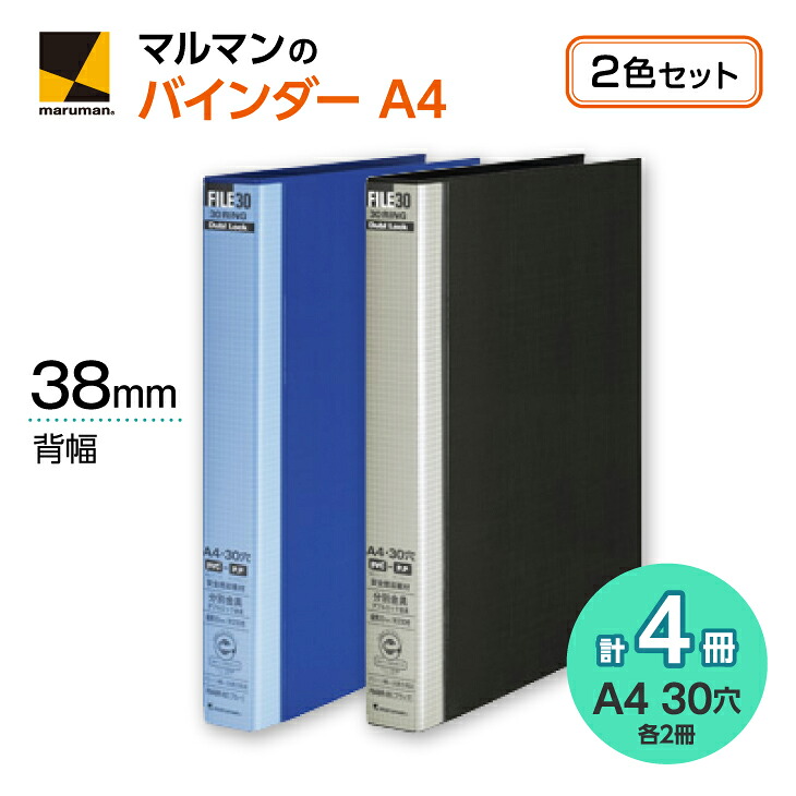 ファイル30　ダブロック25mm　A4バインダーセット（背幅38mm）